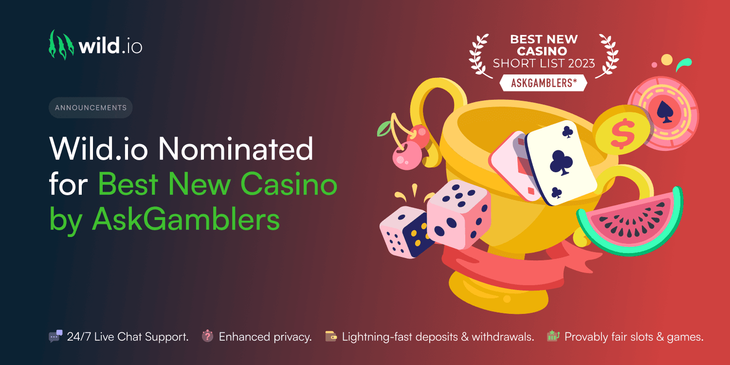 Wild.io Nominated for Best New Casino by AskGamblers